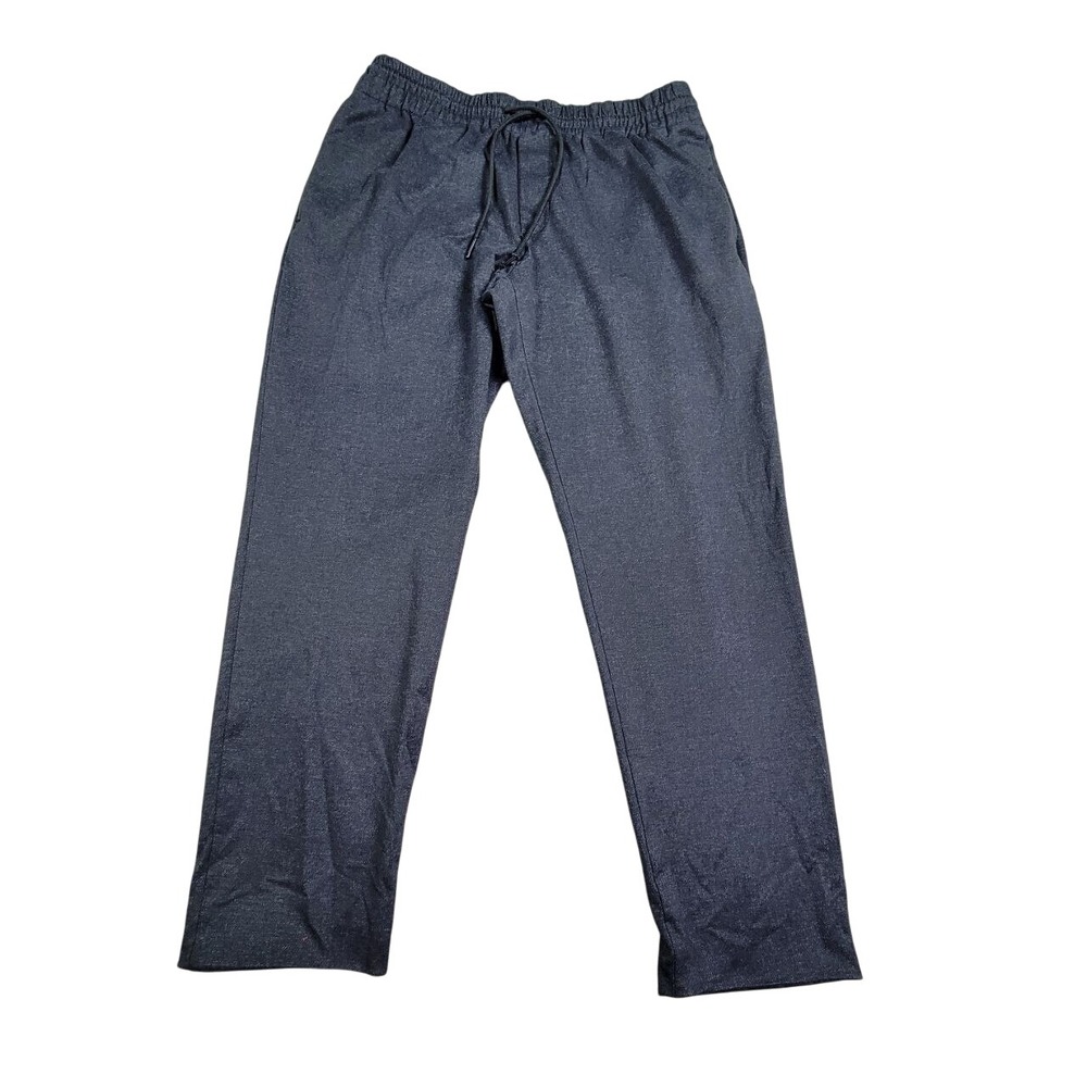 J. Ferrar Pants Mens Large 36-38 Navy Stretch Drawstring Waist Straight Trousers
